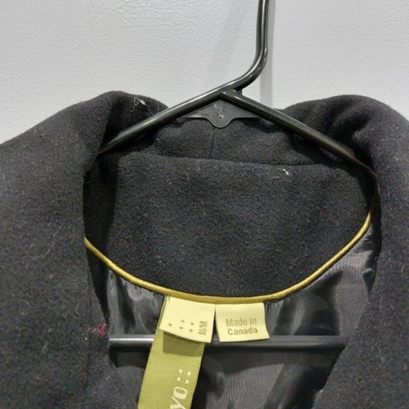 Soia & Kyo Black Belted Full Zip Wool Jacket Medium - Picture 5 of 9